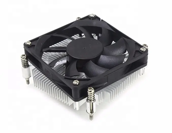 Profil Rendah Intel Penggemar Pendingin Socket Aluminium Heatsink 8Cm Fan CPU Cooler 775 Produsen OEM Silent Cooling