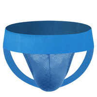 Sous-vêtements athlétiques pour hommes, jockstrap de performance avec ceinture durable en coton-spandex de 4 cm, poche en nylon tissé en maille 180G