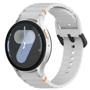 Correa de silicona con patrón ondulado de ajuste rápido para Samsung <span class=keywords><strong>Watch5</strong></span>/6/7 correa de silicona con botón pulsador para <span class=keywords><strong>Galaxy</strong></span> <span class=keywords><strong>Watch5</strong></span> <span class=keywords><strong>pro</strong></span> correa de silicona - Product Image 1