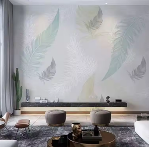 Nórdico fresco pluma Simple moderno sala de estar dormitorio decorativo Mural película y papel tapiz de televisión - Product Image 3