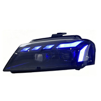 Conjunto de Faros Delanteros para Audi A3 2008-2012, Actualización Estilo RS, Lentes con Señal de Giro Fluida, Luces LED de Circulación Diurna, 50W 12V