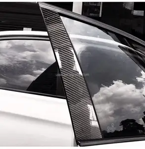 Autocollant en Fiber de carbone noir brillant hautement résistant aux intempéries, enveloppe en vinyle pour voiture
