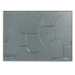 Clear karatachi decorative printed figured glass 4mm 5mm 6mm with CE & ISO9001 - Product Image 1