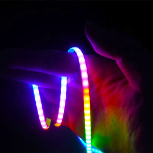 Tira de Luz LED COB RGB, Lámpara Ambiental para el Hogar, <span class=keywords><strong>TV</strong></span>, Dormitorio, Sala de Estar, Automóvil, Efecto de Flujo de Color Cambiante, Tira LED COB Flexible - Product Image 2