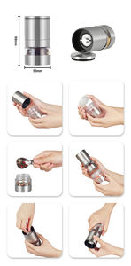 בית & מסעדה להשתמש ידנית מלח נירוסטה & פלפל טחנת חומר PC מטחנת חומר pc עם ליבת מטחנת תבלין יבש - Product Image 6