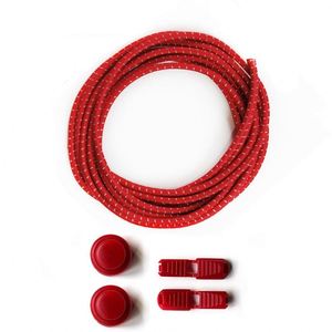 เชือกรองเท้าแบบยืดหยุ่นทรงกลมแบบไม่ต้องผูก พร้อมตัวล็อคแบบกด สะท้อนแสง - Product Image 2