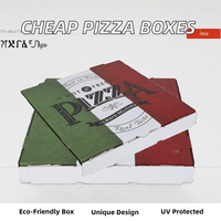 Precio de fábrica al por mayor de cartón corrugado, caja de entrega de pizza, cajas de cartón, logotipo personalizado, carpetas de pizza, pizza corrugada barata para alimentos