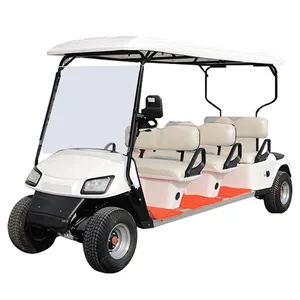 Kereta Golf elektrik 6 orang, kereta belanja elektrik perjalanan kustom skuter 4 roda klub Golf kereta dorong