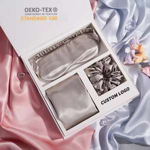 16/19/22 मिमी प्राकृतिक शहतूत 100% शुद्ध वास्तविक रेशम के तकिए के तकिए आंख मास्क उपहार बॉक्स रेशम तकिया के साथ सेट - Product Image 1