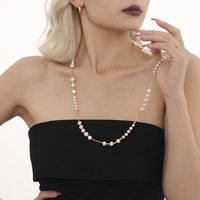 Collier long pour femme, style français, chaîne légère, bijoux en gros, accessoire de mode pour usage quotidien, vente en gros