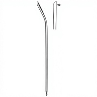 Aiguille de Redon 19,5 cm (7-3/4 pouces) 18 Charr, pointe légèrement courbée, extrémité filetée, instrument chirurgical pour interventions médicales