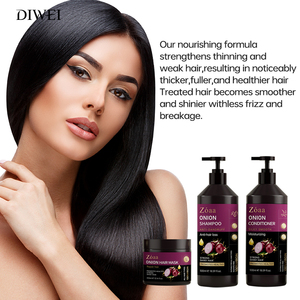DIWEI Label pribadi 100% Herbal alami memperkuat Anti rambut rontok sampo bawang dan Set Kondisioner - Product Image 3