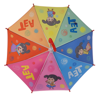 Parapluie personnalisé pour enfants, ouverture manuelle, non pliable, avec poignée anti-pincement et bords arrondis, pour garçons et filles de maternelle