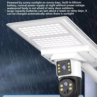Solaire LED Capteur Rue Lumière Caméra Surveillance ABS Corps IP67 Projecteur Led Extérieur Solaire 300w Solaire Rue Lampe pour Extérieur