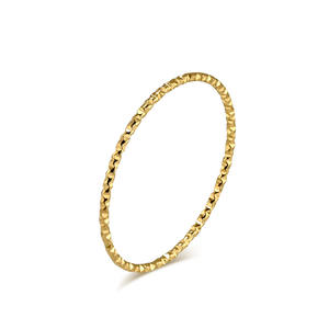 Minimalist <b>Plain</b> Band 1mm Titanium Steel <b>Ring</b> Pyramid Pattern Daily Wear Unisex Jewelry - Product Image 5