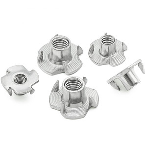 Tuerca en T para Muebles, 1/4"-20, Tuerca en T de Acero Inoxidable 304 de 4 Puntas para Madera, Agarres de Escalada, Muebles - Product Image 3