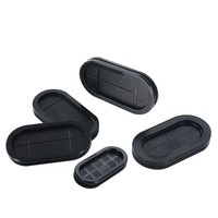 Œillets ovales en silicone/PVC imperméables et ignifuges avec isolation antichoc, bouchon à grand trou pour câble