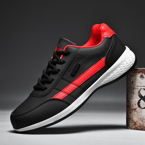 Wholesale Men's Lace-up Casual Youth Outdoor Sports Shoes Foreign Trade Spring Summer Fashion Foot Sticking Simple Pu Upper Mesh - Product Image 2