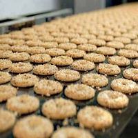 Machine multifonction en acier inoxydable pour la fabrication de biscuits croustillants au sésame et à la pêche, de biscuits sucrés, compatible avec les noix, la farine et le lait, pour usage en boulangerie