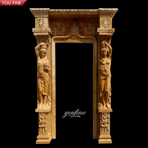Youfine Tay Khắc Đá Cẩm Thạch Khung Cửa Surround Với Hình Cổ Điển Phong Cách Châu Âu Cho Biệt Thự Lối Vào Sảnh Khách Sạn - Product Image 3