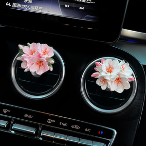 Diffuseur de parfum solide pour grille d'aération de voiture, motif fleur de jasmin, style élégant, pour aromathérapie et élimination des odeurs - Product Image 4