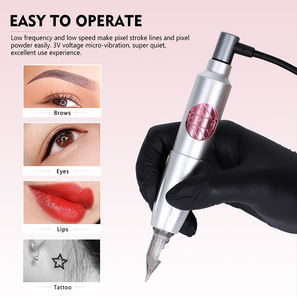 <span class=keywords><strong>Dermographe</strong></span> tatouage Microblading sans fil Machine à batterie rotative numérique maquillage Permanent pour entraînement académique - Product Image 5