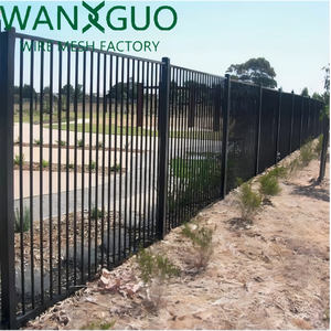 รั้วเหล็กดัดสีดำชุบสังกะสี ประกอบง่าย แผงรั้วตกแต่ง ใช้ได้หลากหลายสถานการณ์ รั้วรักษาความปลอดภัยบ้านและสระว่ายน้ำ - Product Image 3