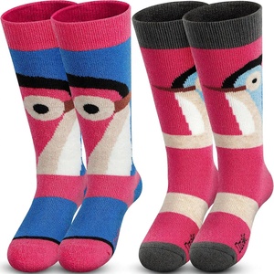 Chaussettes de <span class=keywords><strong>ski</strong></span> pour enfants en laine mérinos Ozaiic, chaudes et épaisses pour l'hiver, motif de dessin animé, hauteur genou, pour filles et garçons, <span class=keywords><strong>ski</strong></span>, snowboard - Product Image 3