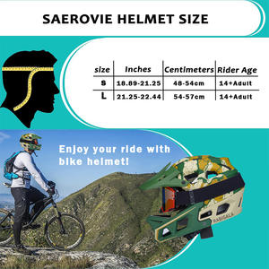 アーミーグリーン M/L サイズ ライディングヘルメット 通気性のあるハードシェル 安全で快適な MTB バイザー 大人およびティーン向けのサイクリング用 - Product Image 2