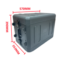 6U 260C Boîtier de montage en rack en plastique Boîtier d'expédition pour ampli audio