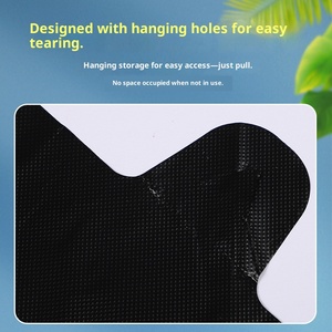 Black Thickened Large Trash Bags with Vest Handle for Hotel Sanitation Flat-Open <strong>Plastic</strong> Office <strong>Kitchen</strong> Portable Use - Product Image 2