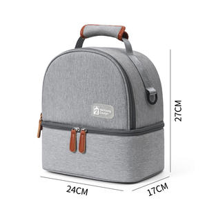 Sacs de stockage de lait maternel thermique Double <span class=keywords><strong>Decker</strong></span> de haute qualité facilement nettoyés refroidisseur en Nylon Bento avec isolation - Product Image 2