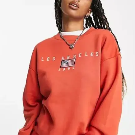 Übergroße Damenkleider Damenkapuzenpullover individuelles Logo Hoodies Damen einfarbig bestickt 100% Baumwolle lockere Sweatshirts