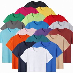 Camiseta Unisex de Manga Corta con Cuello Redondo, de Algodón Transpirable y Comprimido, con Logotipo Personalizado, para Uniformes Escolares, Clubes Deportivos y Grupos - Product Image 1