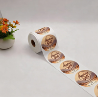 Autocollants personnalisés durables pour restaurants et boulangeries, étiquettes adhésives carrées imprimées en PVC, étanches et de qualité alimentaire, avec logo et code-barres