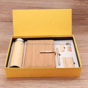 ชุดของขวัญส่งเสริมการขายของบริษัทที่ปรับแต่งได้ A5โน๊ตบุ๊คกระติกน้ำพวงกุญแจของขวัญต้อนรับธุรกิจไม้ส่วนบุคคล - Product Image 5