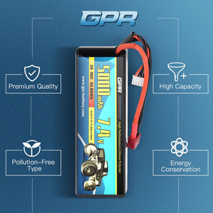 <span class=keywords><strong>Prix</strong></span> usine 7.4V <span class=keywords><strong>5000</strong></span> MAh 2S High C Rate 80C Lithium Lipo Batterie avec Deans T Connecteur pour RC Drone Car - Product Image 4