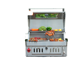 Cucina all'aperto Premium BBQ piano di lavoro regolabile In altezza lussuoso stile coreano griglia di pollo incorporato In carbonio fuoco - Product Image 2