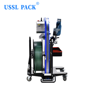 Chariot de rangement intégré VC001 pour bandes PET, idéal pour palettes de meubles, usines de meubles, avec roues verrouillables et distributeur de sangles - Product Image 3