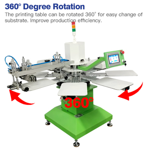 ชุดเครื่องพิมพ์สกรีนโรตารี่ 8 สเตชั่น 1 สี ใหม่ เครื่องพิมพ์สกรีนอัตโนมัติสำหรับเสื้อยืด ถุงผ้าไม่ทอ และเสื้อผ้า - Product Image 3