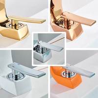 Robinet de lavabo moderne à cascade courbée, monocommande chaud/froid, avec cartouche céramique, pour lavabo de salle de bain