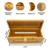 Boîte de rangement en bois pour la gestion de la charge des câbles à la maison et au bureau pour organiser l'organisateur de câbles en bambou