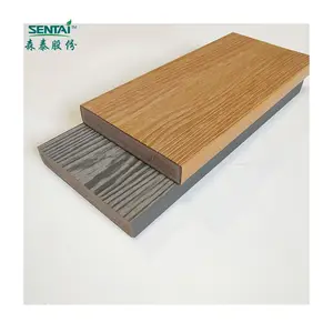 140*24มม.Anti-Slip PVC Foamed Decking ทนไฟ ASA-PVC กลางแจ้ง Solid Decking คณะกรรมการคุณภาพสูง Pvc ปูพื้นกลางแจ้ง THM102