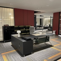 Bureau de direction modulaire en bois de luxe de haute qualité, design moderne, table de travail informatique durable, bureau commercial pour PDG