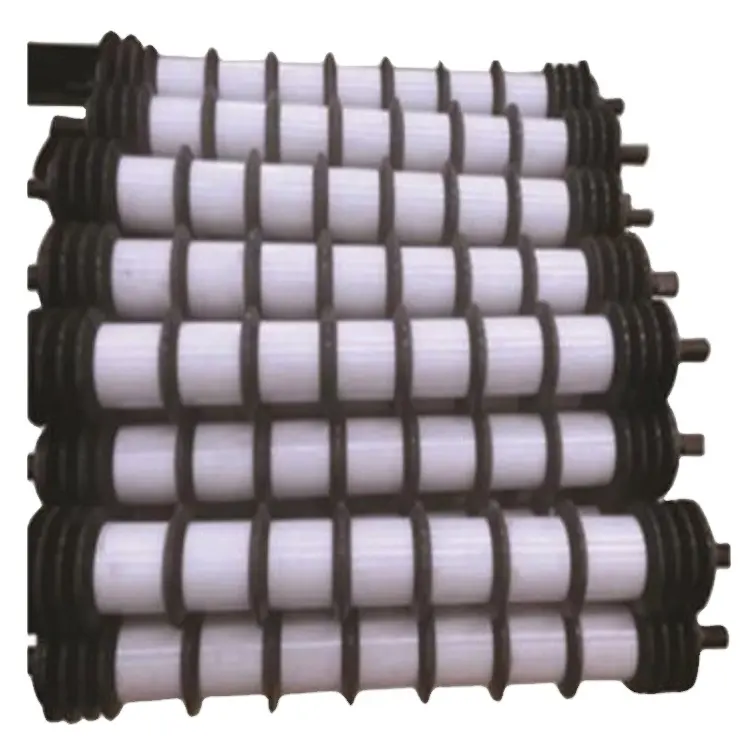 2 Way Conveyor Roller Comb Type Return Disc Rollers Conveyor Rubber Disc Rollers Self-cleaning Return Rollers For Carry Back Materials Solutions