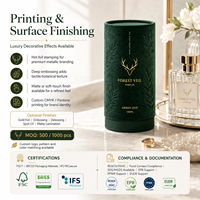 Emballage en tube de papier personnalisé, boîte cylindrique en carton rigide avec impression de logo pour parfum, cosmétique, bougie, thé, coffret cadeau