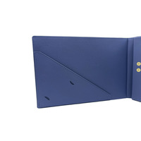 Carnet de brochures vidéo en cuir reconstitué de haute qualité, tissu en cuir artificiel, carte à insérer de poche, personnalisé d'approvisionnement d'usine