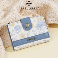Baellerry dompet wanita grosir dua sisi cetak lucu Dompet Wanita Mode Anak perempuan mawar tempat kartu dompet kulit Pu
