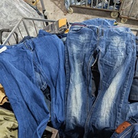 Pakaian Denim Bekas Berkualitas Grade A untuk Pria, Celana Jeans Bekas Ukuran Campur, Pakaian Bekas Grosir Bale 100kg