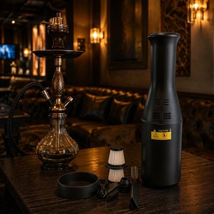 Aspirateur à cendres de chicha rechargeable noir, collecteur de <span class=keywords><strong>charbon</strong></span> détachable, outil de nettoyage à chargement USB - Product Image 3